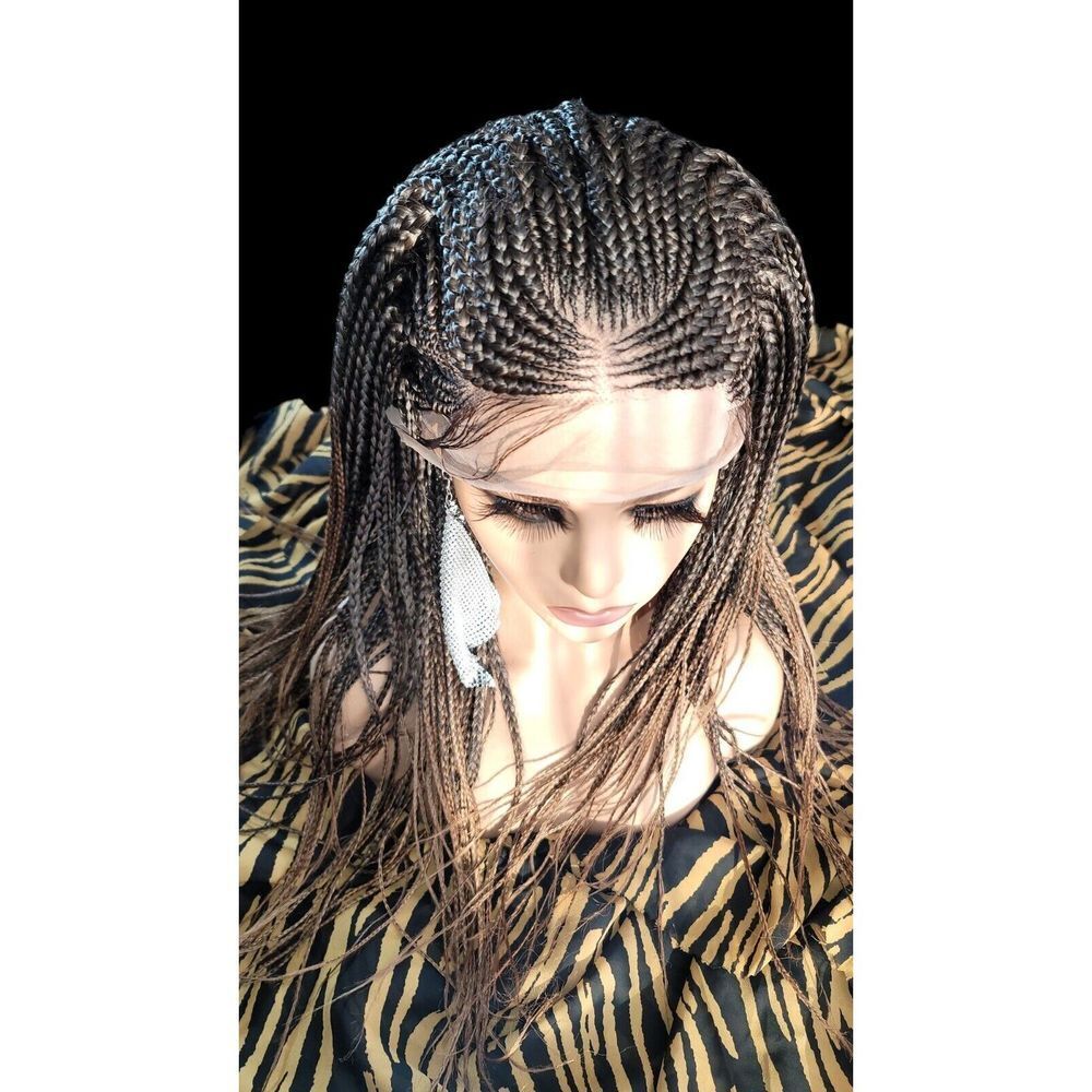 Handmade Braided Wig- Ombre Color Brown Chesnut, Ghana Weave" Long Wig NWT